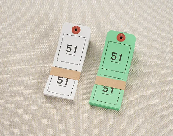 クローク札（紙製）