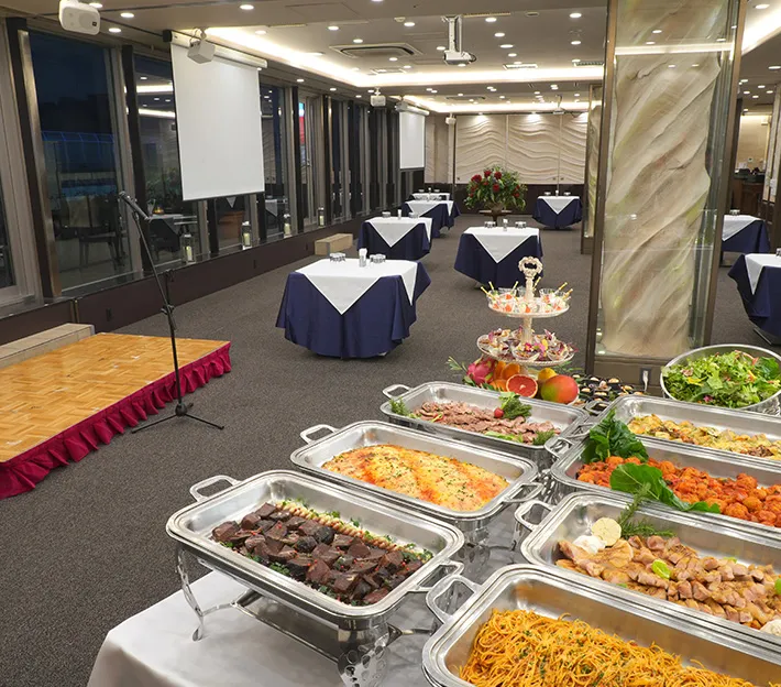 最大で約170㎡の開放感あふれるパーティールームが２パターン有り