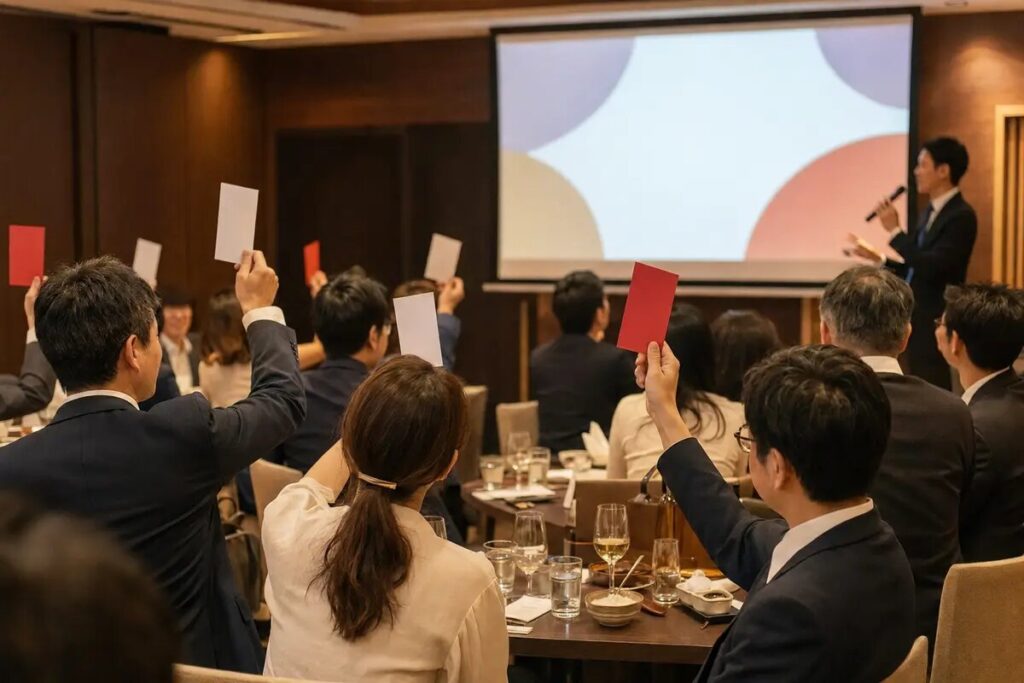 忘年会で座ってできるゲーム15選【大人数でも盛り上がる】